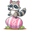 Easter Raccoon Easter Egg