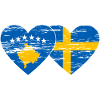 Kosovo Suède Drapeau utilisé