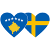 Drapeau du Kosovo Suède