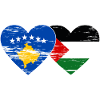 Kosovo Palestine Drapeau utilisé