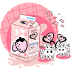 Strawberry Milkshake Carton Pink