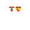 Liban Espagne Heartbeat Flag Libanais