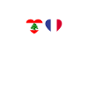 Liban France Heartbeat Flag Libanais