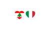 Liban Italie Heartbeat Flag Libanais