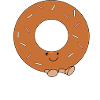 Süßer Comic-Doughnut