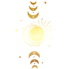 Moon and Golden Magic Star