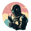 Robot with ice cream