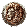 Lion in a laurel wreath