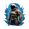 Astronaut Farbenfroh