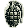 Explosionsabzeichen: Monochrome Granate