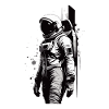 Woman in spacesuit