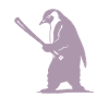 Penguin Baseball Player Silhouette