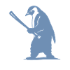 Penguin Baseball Player Silhouette