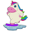 Einhorn Snowboarder Snowboard