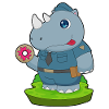 Rhino Policeman Donut Police