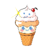 Süßes Happy-Eis