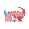 Funny Happy Easter Dinosaur