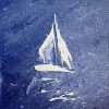 Segelboot im Meer