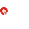 Lugano Swiss Cross Outline Logo