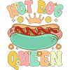 Groovy Funny Hotdog Girl