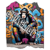 Schimpanse im Graffiti-Stil