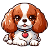 Reclining Cavalier King Charles
