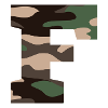 Buchstabe F Militärische Tarnung - Geschenkidee