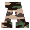 lettre A camouflage militaire-idée cadeau