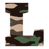 Buchstabe L Militärtarnung - Geschenkidee