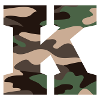 Buchstabe K Militärische Tarnung - Geschenkidee