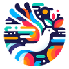 Vibrant Peace Dove Emblem