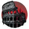 Colosseum Roma Italia bysilhuettkunst