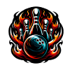 Bowling Flames and Pins