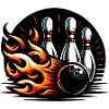 Bowling Flames Pins