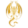 Golden dragon rampant