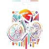 Vibrant MTB Cycling Sunset Design
