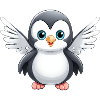 Ange pingouin mignon