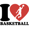 I Love Basketball - Heart - Hobby