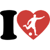 I Love Soccer - Heart - Hobby