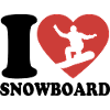 I Love Snowboard - Heart - Hobby