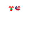Liban États-Unis Heartbeat Flag Libanais