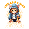 Chilling and beer cat