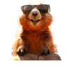 Marmotta con occhiali da sole Roditore Scoiattolo di terra
