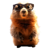 Murmeltier mit Sonnenbrille Nagetier Erdhörnchen