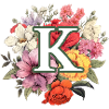 K Monogramm Blumenstrauss