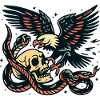 Eagle with snake