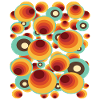 Retro Polka Dots Circle Pattern