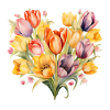 Tulip Heart Bouquet
