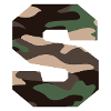 lettre S camouflage militaire-idée cadeau