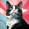 Smoking-Katze. Smoking-Katze